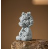 Meditating Dragon Statue Sandstone Dragon Sculpture Wealth Success Good Lucky