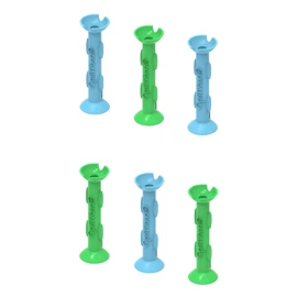 OptiWand 6 Pack - Small Portable Soft Contact Lens Removal & Insertion Tools - Silicone Rubber Eye Lens Inserter & Remover Device with Pincher End & Finger Grips Safe & Easy to Use, Travel Size 1.75"