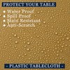odibo Gold Tablecloths Plastic 2 Pack Disposable Table Covers 54"