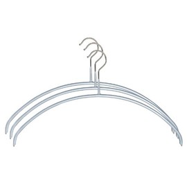 MAWA 110559 Non-Slip Mawa Hangers, Human Hangers, Set of 3, Silver