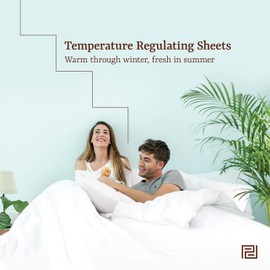 Peru Pima - Temperature Regulating - 600 Thread Count Sateen - 100% Peruvian Pima Cotton - King Bed Sheet Set, White