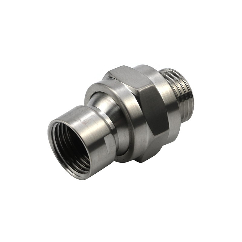 Tsnamay Brushed Nickel Shower Head Swivel Ball 360°Brass Chrome Shower