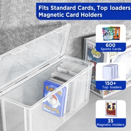 CollectHall 10 PCS Trading Card Storage Box Set, Plastic Top loaders Storage Box, Fit for Standard Cards, Top Loaders and Magnetic Card Holders