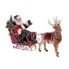 Kurt Adler Fabriché 10-Inch Santa in Sleigh with Deer Tablepiece