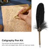 Quill Pen Set Retro Elegant Exquisite Pattern Smoothing Writing Feather