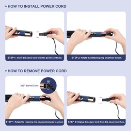 Hair Straightener and Curler, PARWIN PRO BEAUTY 1'' Flat Iron, 1.25'' Curling Iron Hair Straightener Brush with Detachable Power Cord, LED Temp Control Instant Heat Up for Gift Travel, Prussian Blue