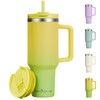 Labulabla 40oz Tumbler with Handle,Double Wall Vacuum Reusable Stainless Steel