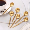 Gold Coffee Spoons Set,Stainless Steel Teaspoons of 6,Espresso Spoons 5.11