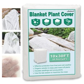 aushucu 10ft x 30ft Plant Covers Freeze Protection 0.9oz/yd² Garden Fabric Floating Row Cover for Winter Plant Blanket Frost Cloth Plant for Outdoor Plants Vegetables, Insect Protection…