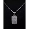 St. Christopher Stainless Steel Dogtag pendant, 24" chain