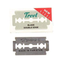 Treet New Steel Double Edge Razor Blades, 100 pack