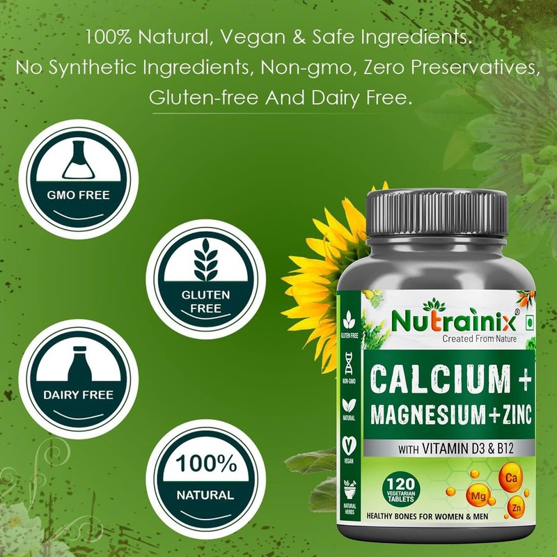 Generic Generic Calcium Magnesium Zinc with Vitamin D3+k2 Supplement for