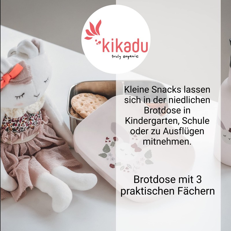 kikadu Lunch Box Rabbit Rosé – Children's Tableware, BPA-Free, with