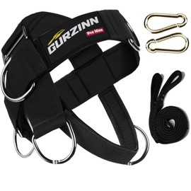 【GurZinn】 Neck Harness Trainer - Adjustable 40" (100cm) Heavy Duty Rope & Neoprene Padding | Improve Neck Strength & Reduce Neck Pain | Gym & Home Use