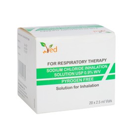 VED Isotonic Inhalation Saline Solution, 0.9% Sodium Chloride (NaCl), 20 X 2.5 ml Unit Dose Vials for Adult & Child