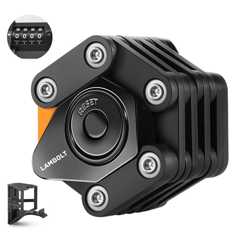 Lambolt Electric Scooter Lock - Heavy Duty Anti-Theft Folding Combination