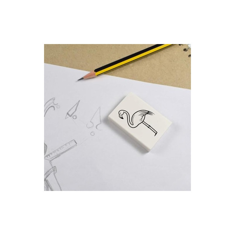 2 x 45mm 'Cartoon Flamingo' Erasers/Rubbers (ER00046743)