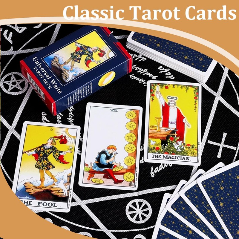 Knight Tarot Cards for Beginners Divination Fortune Telling Toy Holographic