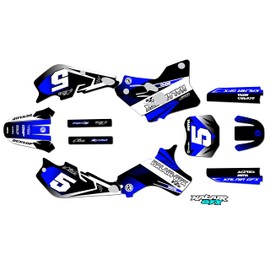 Kalair GFX Graphics Kit for Yamaha YZ80 (1993-2001) Turbo Series Blue 16 Mil-Dirt Pit Bike Motorcycle Stickers,Dirtbike Racing Decal Automotive Motocross Accessories no Plastics