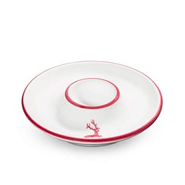 GMUNDNER KERAMIK Egg Cup Smooth Diameter 12 cm Bordeaux Red Deer Crockery Handmade in Austria