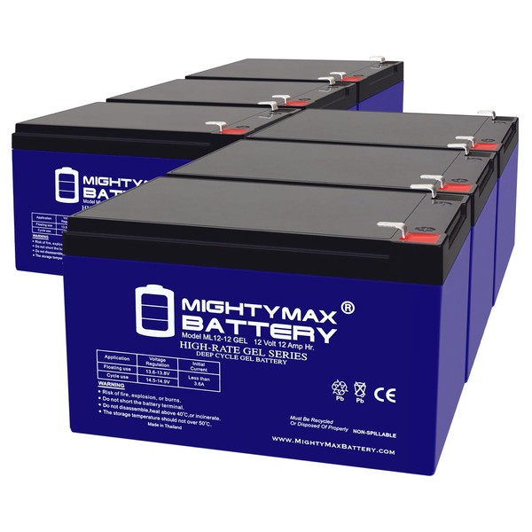 Mighty Max Battery 12V 12AH Gel F2 Replacement Battery Compatible