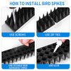 BORHOOD Bird Spikes, 20 Pack Pigeon Deterrent for Small Birds