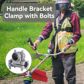Cyrank 26 mm Handle Holder for Grass Trimmer, Grass Strimmer Trimmer Brush Cutter Aluminium Handheld Holder Bracket Clamp, Tube, Fist Clamp for Mounting Tools and Equipment, Garden Accessories
