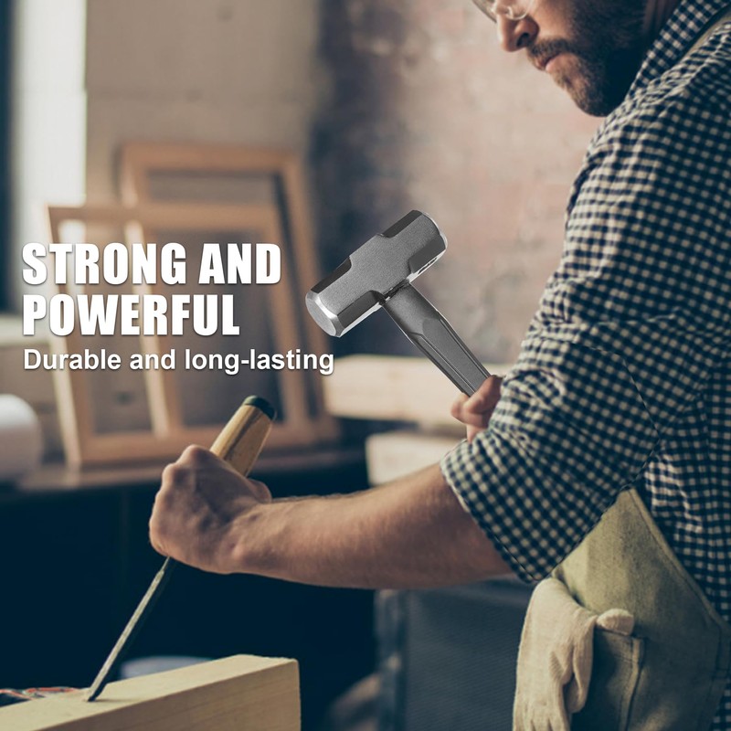 3lb Sledge Hammer - Heavy Duty Drilling Hammer with Forged