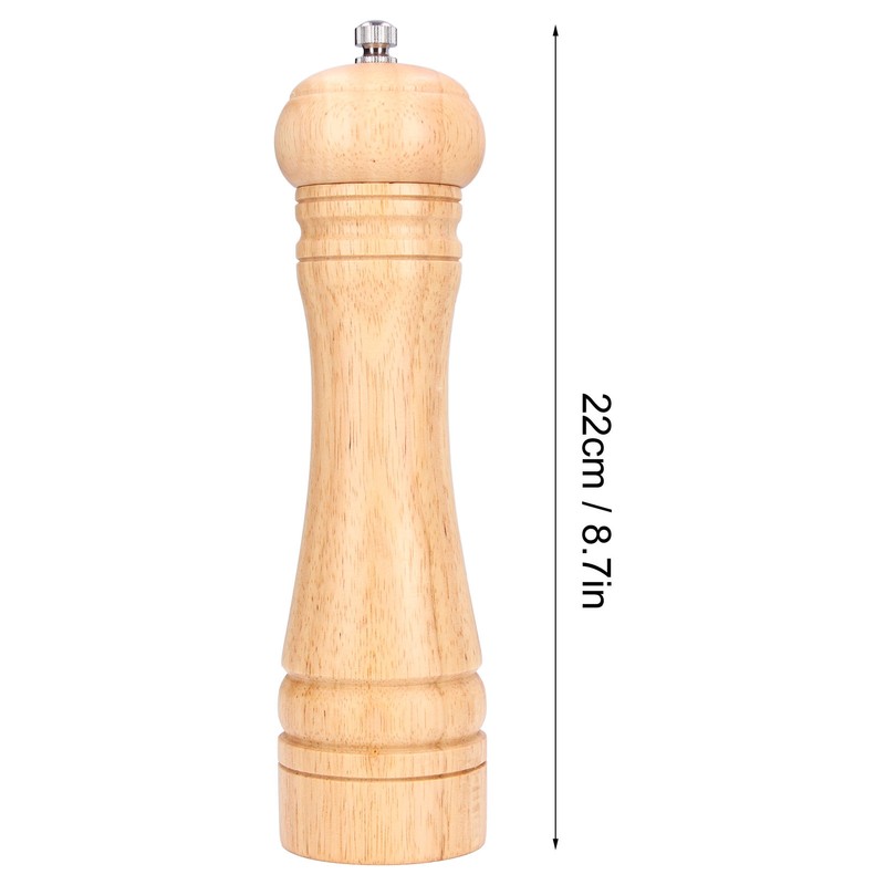 2pcs Wood Salt and Pepper Grinder Adjustable Coarseness Wooden Pepper