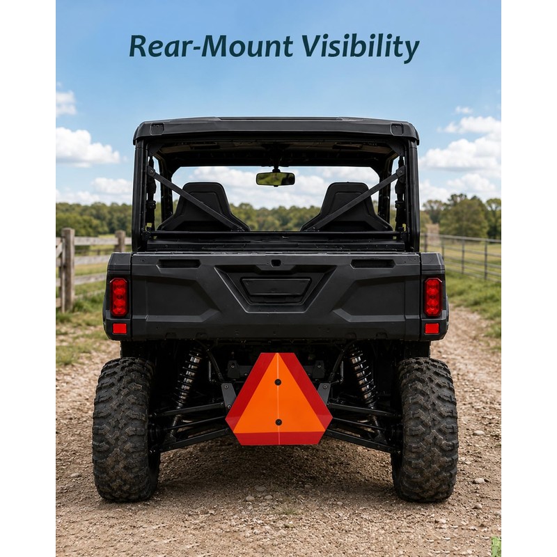 UTV Slow Moving Vehicle Sign Bracket Kit with Reflective SMV
