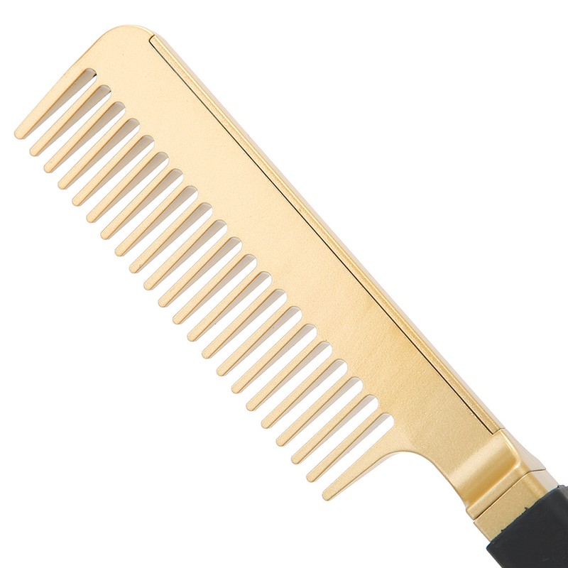 Electric Heating Comb WetDry Use Hair Straightening Hot Brush Hairdressing