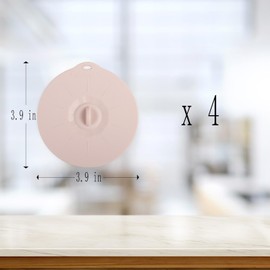 4"-12" Silicone Lids for Cups Bowls Plates Pans, Microwave Splatter Cover, Kitchen Containers Lids Cover for Food Storage, Mini 3.9" 4 Pack