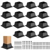 FMhotu 4x4 Post Base 15Pcs, Internal 3.5"x3.5" Heavy Duty Powder-Coated
