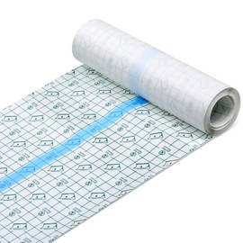 Transparent Dressing Adhesive Bandage Waterproof Clear Adhesive Bandages Stretch Tape for Tattoos Swimming (8 Inch x 5.47 Yard)