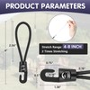 Bungee Cords with Hooks 4 Inch, 50 PCS Short Bungee