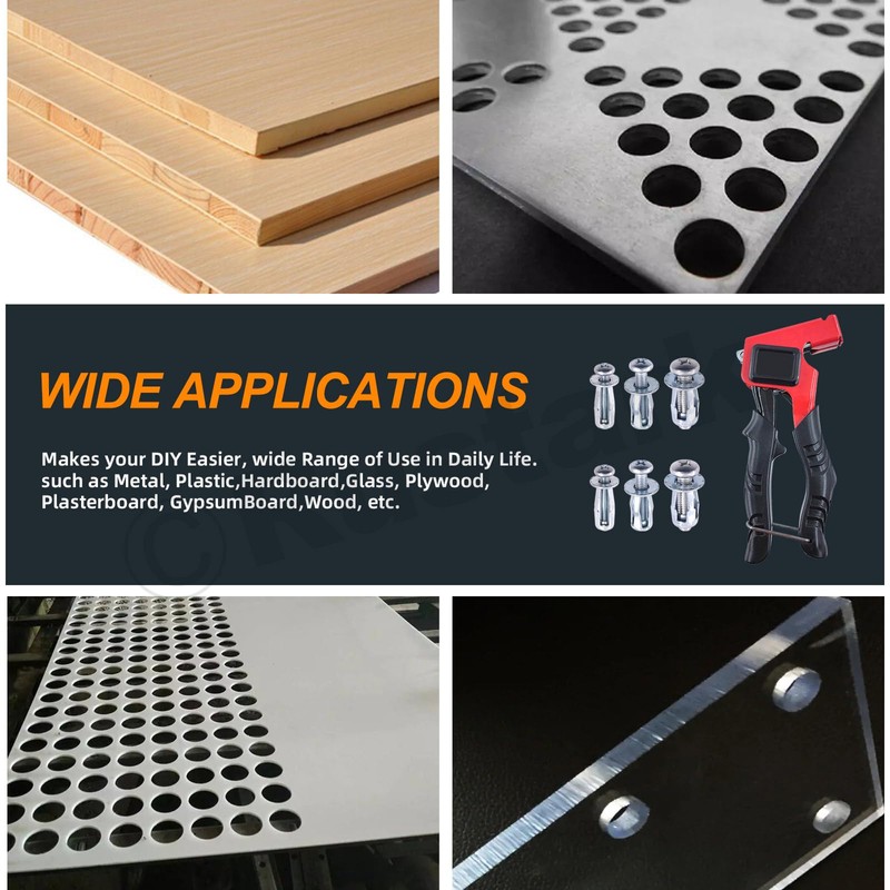 Rustark 30Pcs M4 M5 M6 Jack Nuts Petal Nuts Assortment