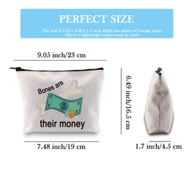 GJTIM ITYSL Show Inspired Gift Bones Are Their Money Zipper Pouch Makeup Bag (Bones Money bag)