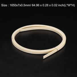 MECCANIXITY Plastic Binding Purfling Strip 1650x7x1.5mm Guitar Binding Edge Trim for Acoustic Classical Guitar Light Yellow 2 Pack