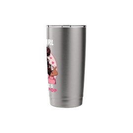 Black African Anime And K-Pop African American Afro Stainless Steel Insulated Tumbler