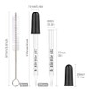 LFBEST 24pcs 1ml Scale Dropper Glass Dropper Liquid Pipette Rubber