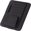 AIMALL Premium Black PU Leather Car Sun Visor Organizer with