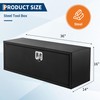 36'' Black Steel Underbody Truck Tool Box with T-Handle Lock,
