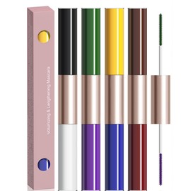 FantasyDay Smudge-Proof Colorful Mascara Set Liquid Lash Extensions Cosmetics, 4 Pcs Washable Volumizing Lengthening Defining Curling No Clumping Mascara Premium Xmas Eye Makeup Gift Set