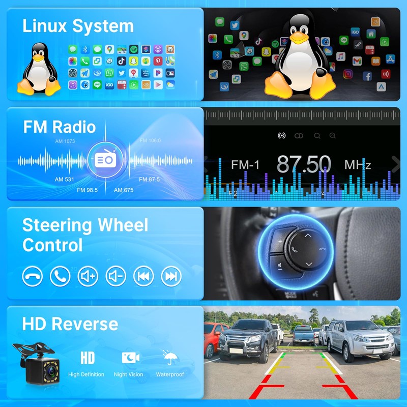 Linux Car Stereo for Toyota Prius 2010 2011 2012 2013