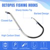 Octopus Fishing Hooks-120pcs Sport Circle Hooks Octopus Beak Offset Fishing