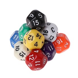 5Pcs Polyhedral Dice for Dungeons and Dragons 16 Sided Dice Set Polyhedral Dice with Other Table Games with Random Multi Colored Assortment Playing Dice and Accessories Role Playing Dice