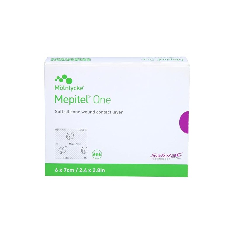 Mepitel One Safetac Wound Dressing 6cm x 7cm x 5