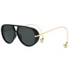 YAMEIZE Oversized Pilot Sunglasses for Women Men Retro 70s Double