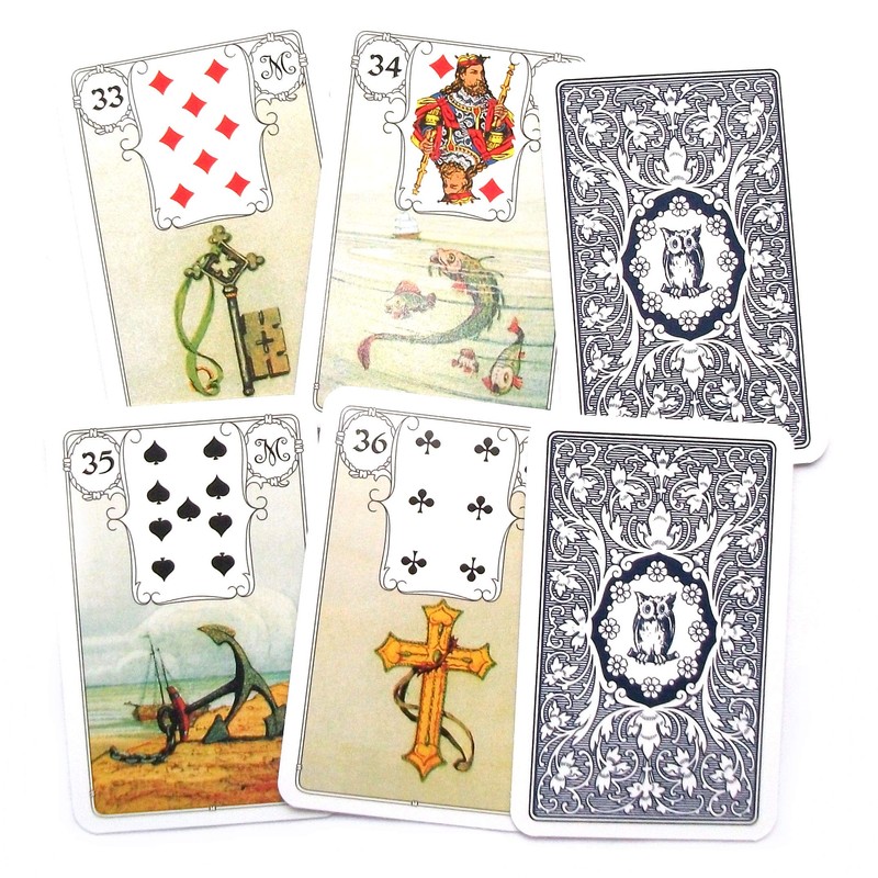 Green Cross Toad Blue Owl Fortune Telling Tarot by Mlle