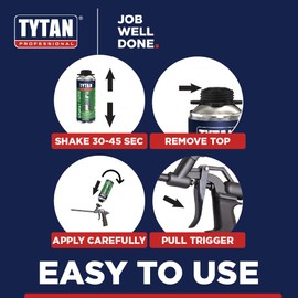 Graphite Expanding Foam Gun, Professional Insulation Spray Application Gun for Filling, Sealing, and Precise Dispensing, Heavy-Duty Foam Gun for Construction and Home Use